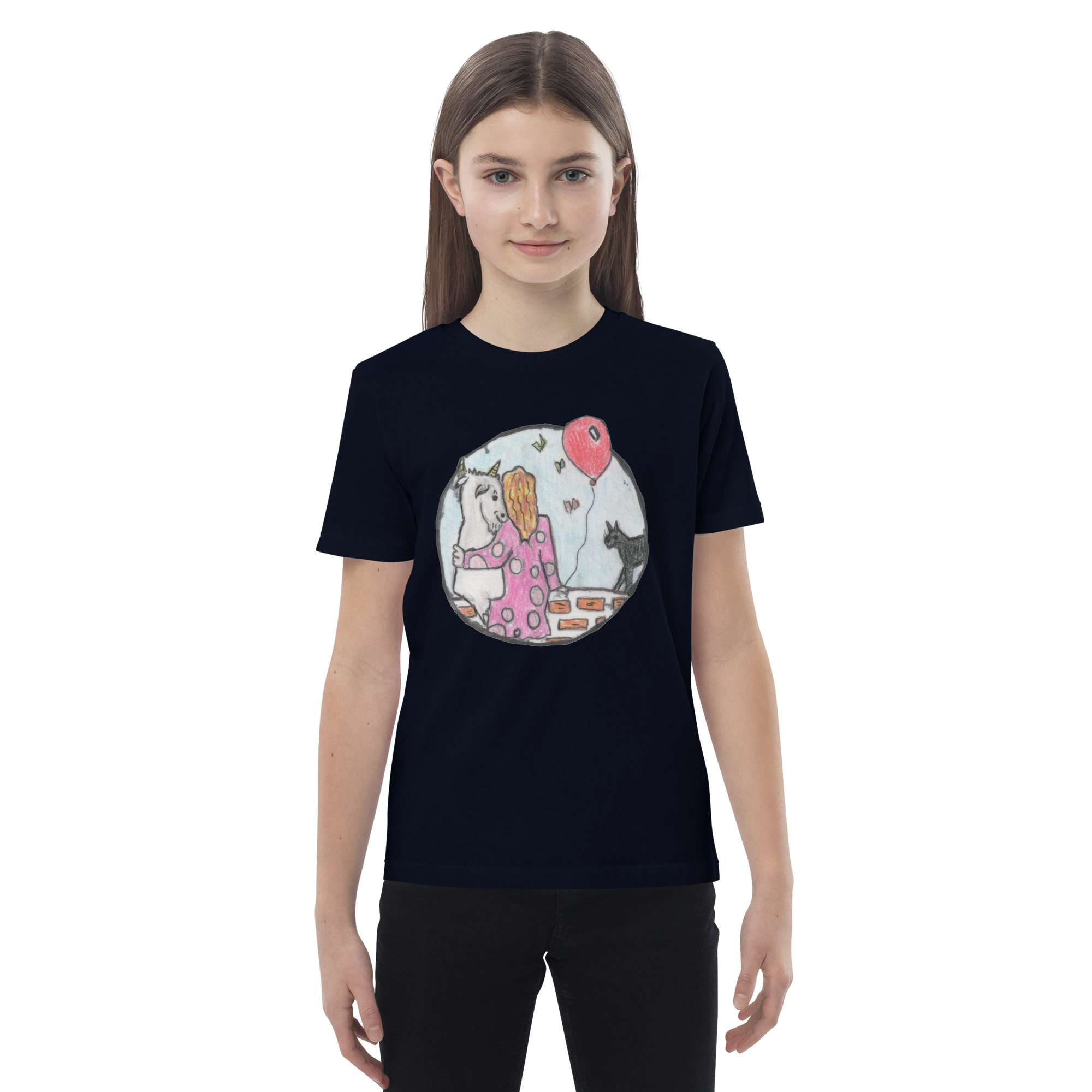 Bio-Baumwoll-T-Shirt für Kinder - Motiv Ziege - Druck vorne – Bild 3