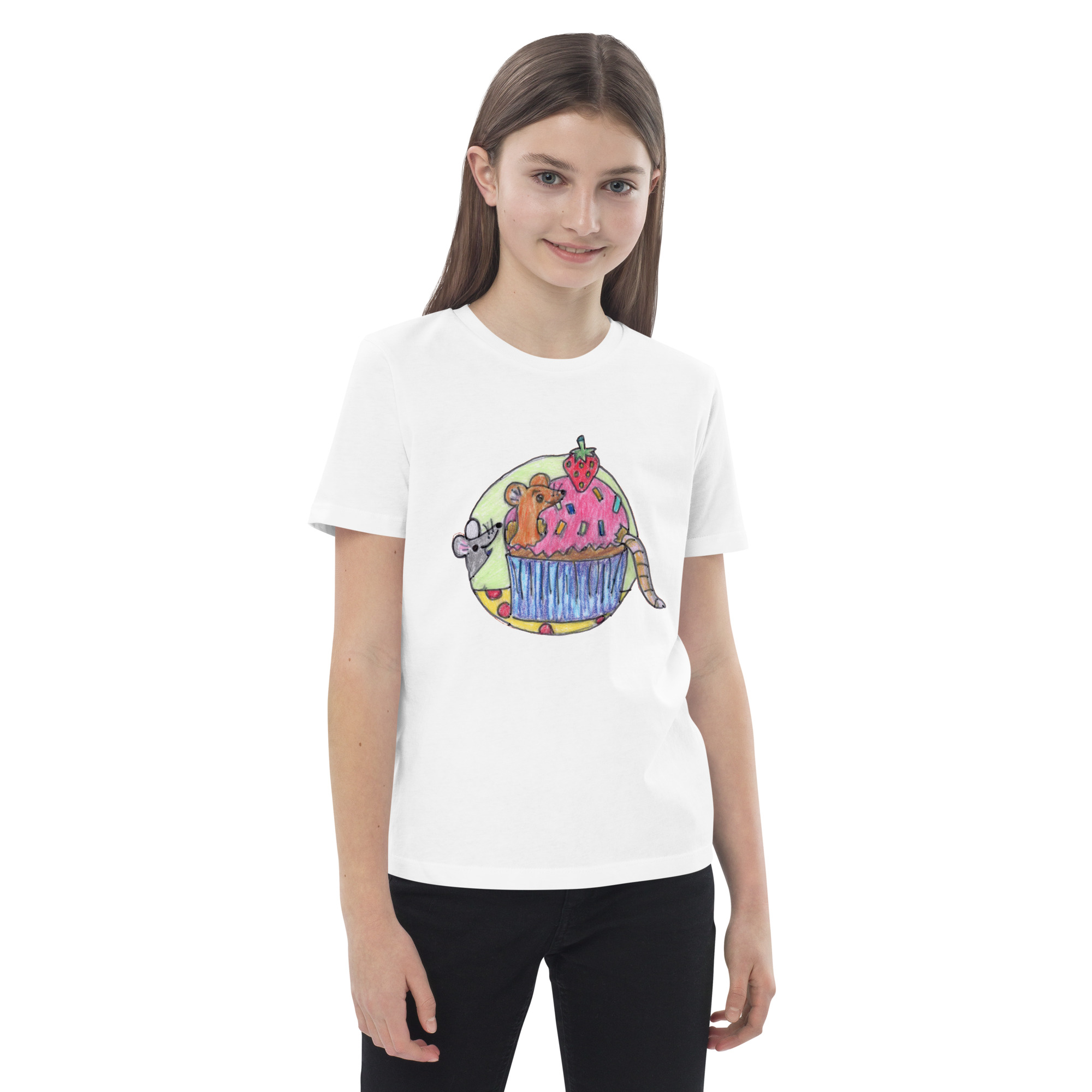 Bio-Baumwoll-T-Shirt für Kinder - Motiv Mäuse - Druck vorne – Bild 5
