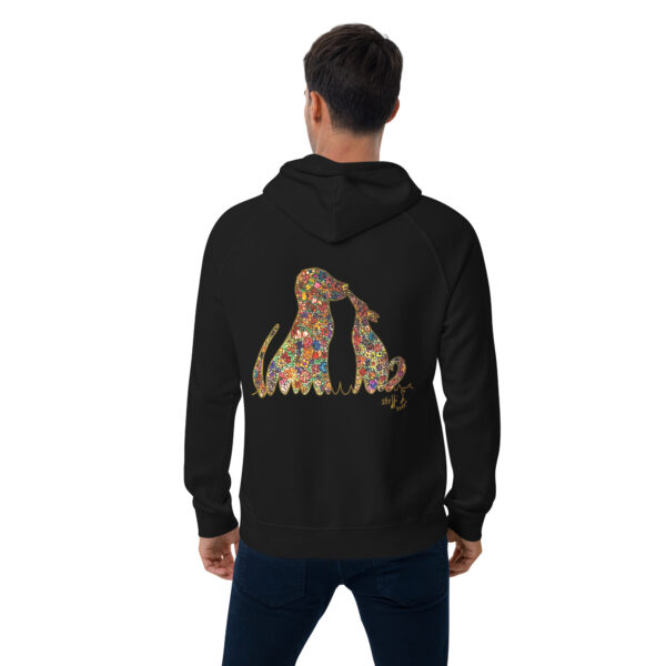 Bio Hoodie dunkel - Motiv Blumenhunde – Bild 4