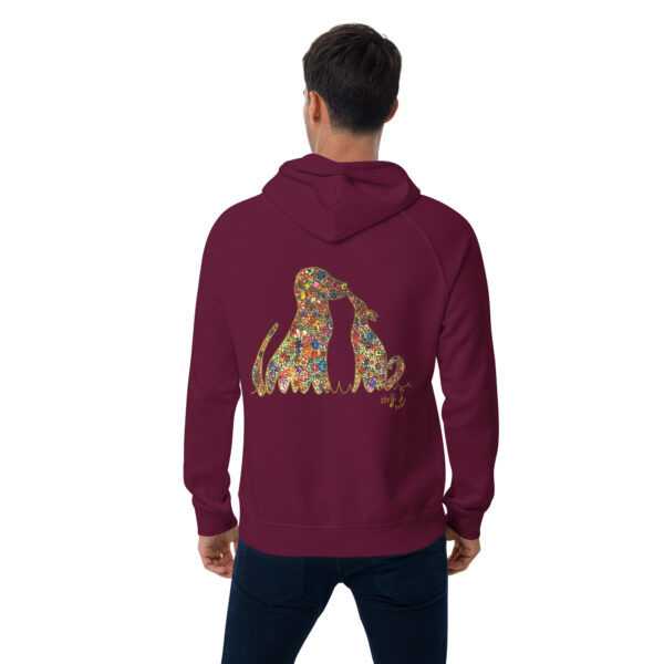 Bio Hoodie dunkel - Motiv Blumenhunde – Bild 7