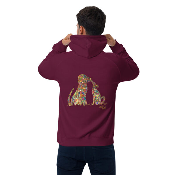 Bio Hoodie dunkel - Motiv Blumenhunde – Bild 6